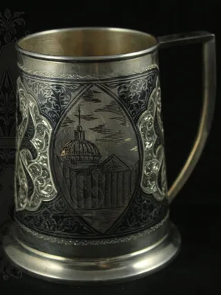 Серебряная пивная кружка «Петербург» 1000 мл 19069