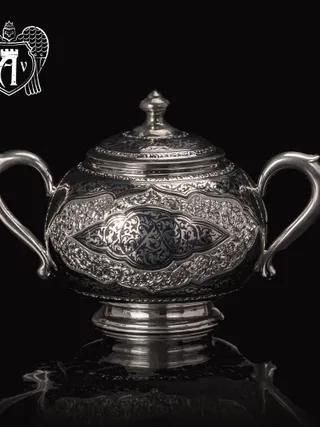 Серебряная сахарница  серия «Кармен»