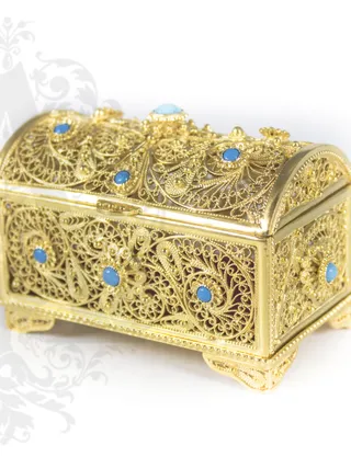 Серебряная шкатулка  «Семирамида» филигрань