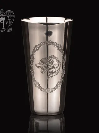 Серебряная стопка «Волк»