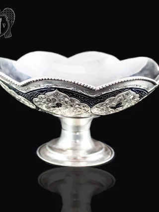 Серебряная ваза для фруктов и сладостей «Милена»