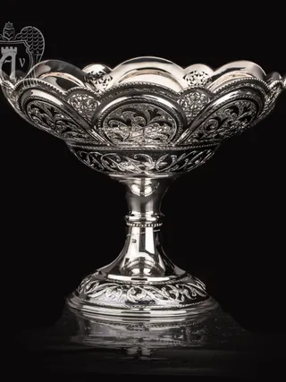 Серебряная ваза для фруктов «Маргарита»