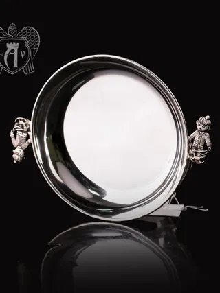 Серебряное детское блюдце «Мальчик»