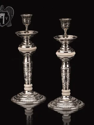 Серебряные подсвечники «Талия» набор