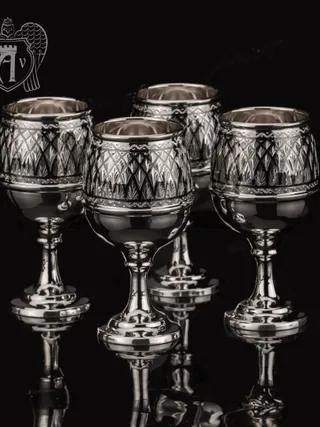 Серебряные рюмки «Лондон» 4 шт