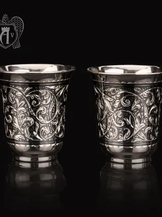 Серебряные стаканы «Кристи» 2 шт