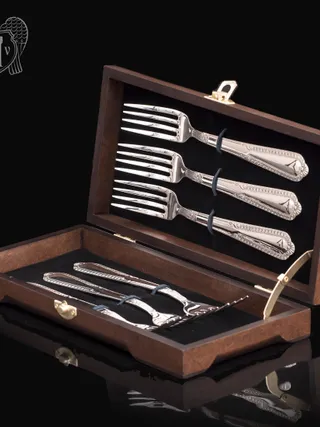 Серебряные вилки «Снежная королева» 6 шт