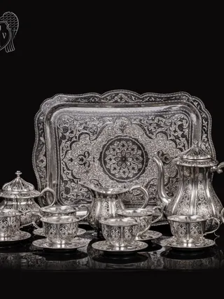 Серебряный чайный сервиз «Апанде» 16 предметов