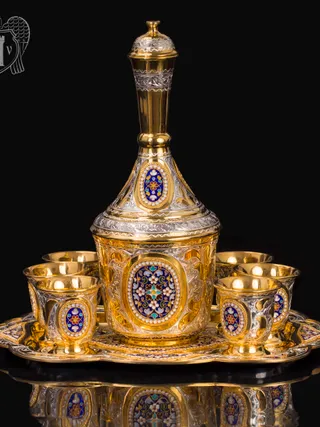 Серебряный коньячный сервиз «Императорский»