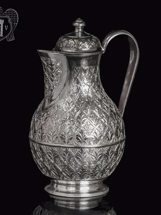 Серебряный кувшин маленький «Княжеский» без черни 925 пробы
