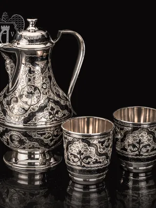 Серебряный набор для воды/напитков  «Люпин»