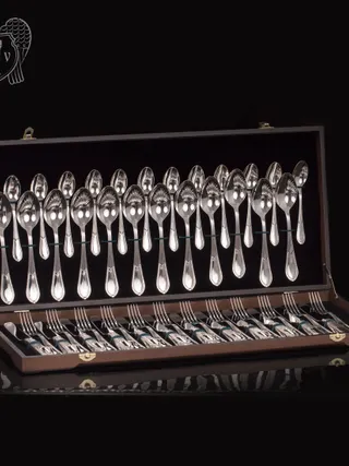 Серебряный набор на 12 персон «Элегант» 48 предметов