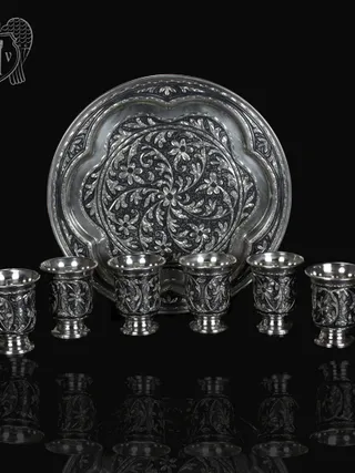 Серебряный набор водочный «Кубачи +»