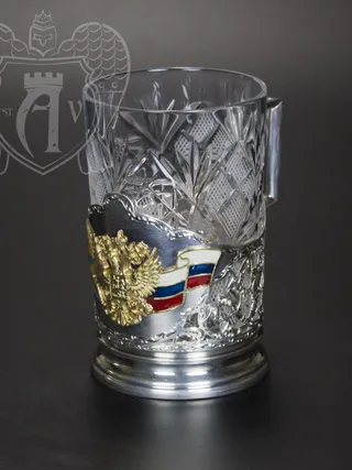 Серебряный подстаканник «ВМФ» 200 мл
