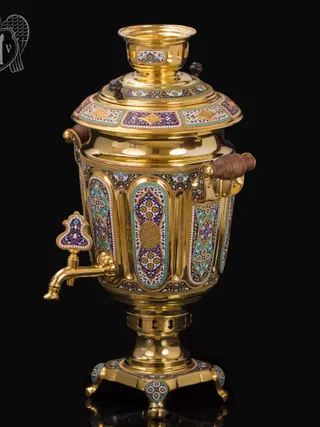 Серебряный самовар электрический «Барский»