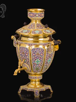 Серебряный самовар электрический «Царский»