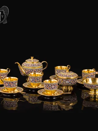 Серебряный сервиз чайный «Графский»