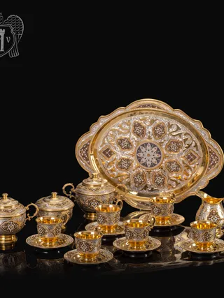 Серебряный сервиз чайный «Версаль»