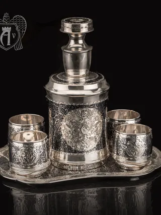 Серебряный сервиз для виски «Танос»