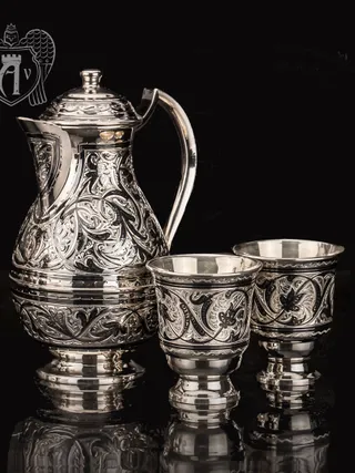 Серебряный сервиз для воды «Горное озеро»