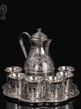 Серебряный сервиз для воды «Тюльпан»