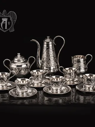 Серебряный сервиз кофейный  «Роксолана»