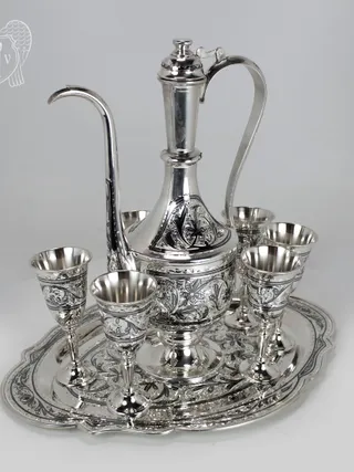 Серебряный сервиз коньячный «Кубачи»