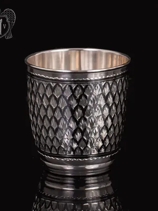 Серебряный стакан «Домики»