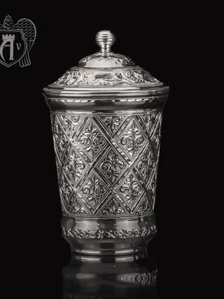 Серебряный стакан «Сапфир» из чистого серебра 999 пробы