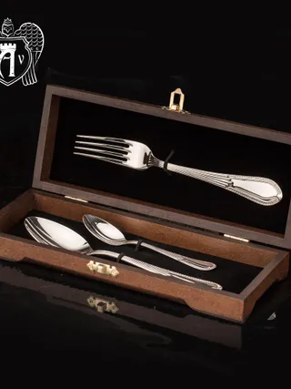 Серебряный столовый набор «Элегант» 3 предмета