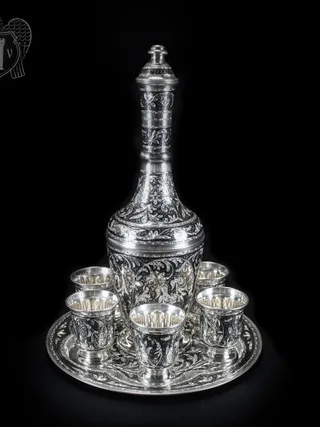 Серебряный водочный набор «Кубачи+»