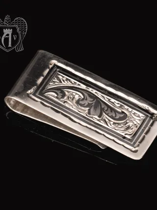 Серебряный зажим для денег «Канцлер»