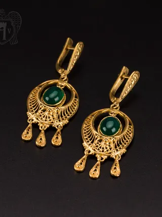 Серьги кубачинские «Аграба»