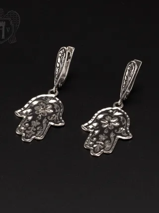 Серьги кубачинские «Рука Фатимы»