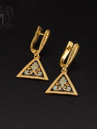 Серьги кубачинские «Треугольник»