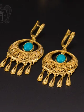 Серьги кубачинские «Восточная принцесса»