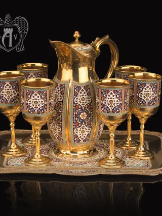 Сервиз «Авалон» с горячей эмалью и золочением 20992