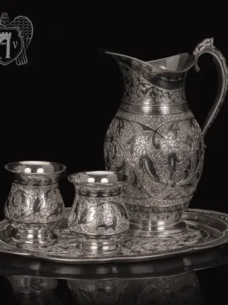 Сервиз для напитков из серебра  «Жизель»