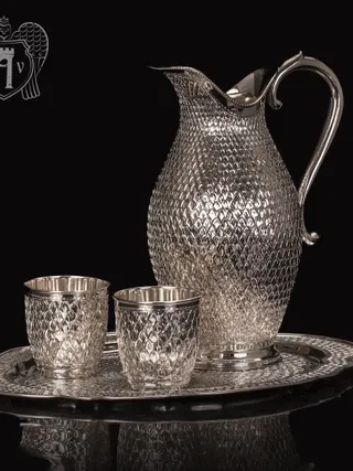 Сервиз из серебра 925 пробы «Графский» без черни