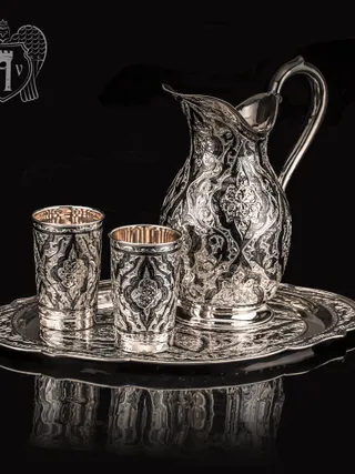 Сервиз из серебра 925 пробы  «Кармен» для воды и напитков