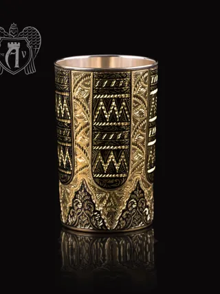 Стакан  «Витязь»  с черной  эмалью