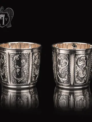 Стаканы из серебра «Семирамида» набор