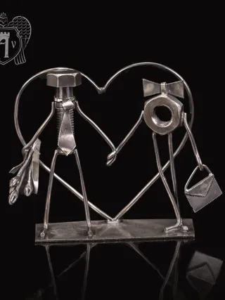 Статуэтка из серебра «Совет, да любовь!»