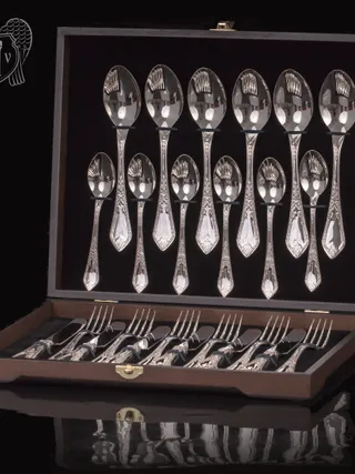 Столовый набор из серебра на 6 персон «Герцогиня» 24 предмета