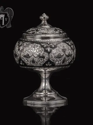 Вареньица серебряная с крышкой «Глория»