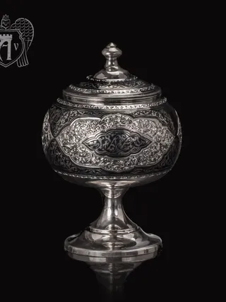 Вареньица серебряная с крышкой «Кармен»