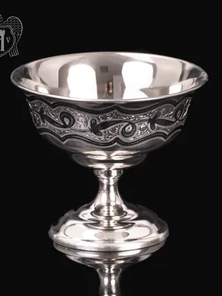 Вазочка серебряная для варенья «Чайная»