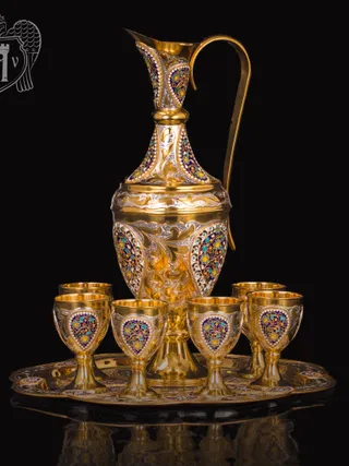 Винный сервиз из серебра  «Тюдор»