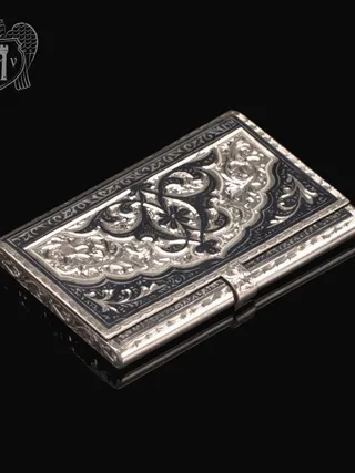 Визитница серебряная «Командор»