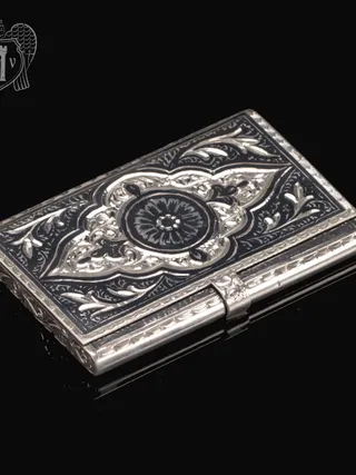 Визитница серебряная «Кубачинская»